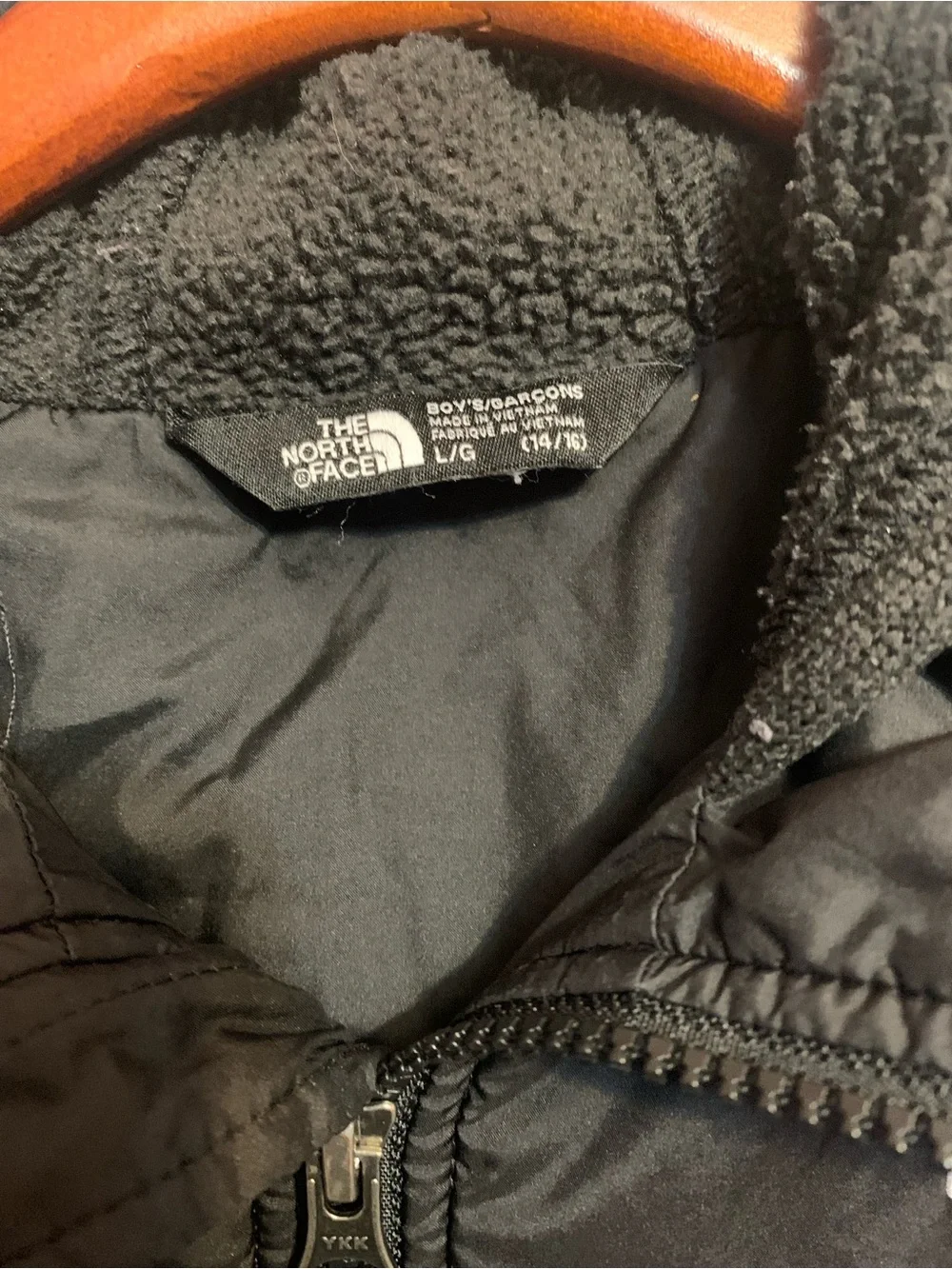 The North Face Boys Large 14-16 Black Fleece Zip Jacket
